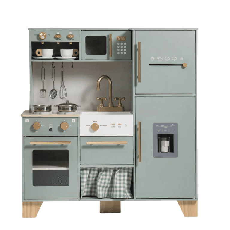 ROBUD Cucina Giocattolo in Legno per Bambini Verde Fagiolo