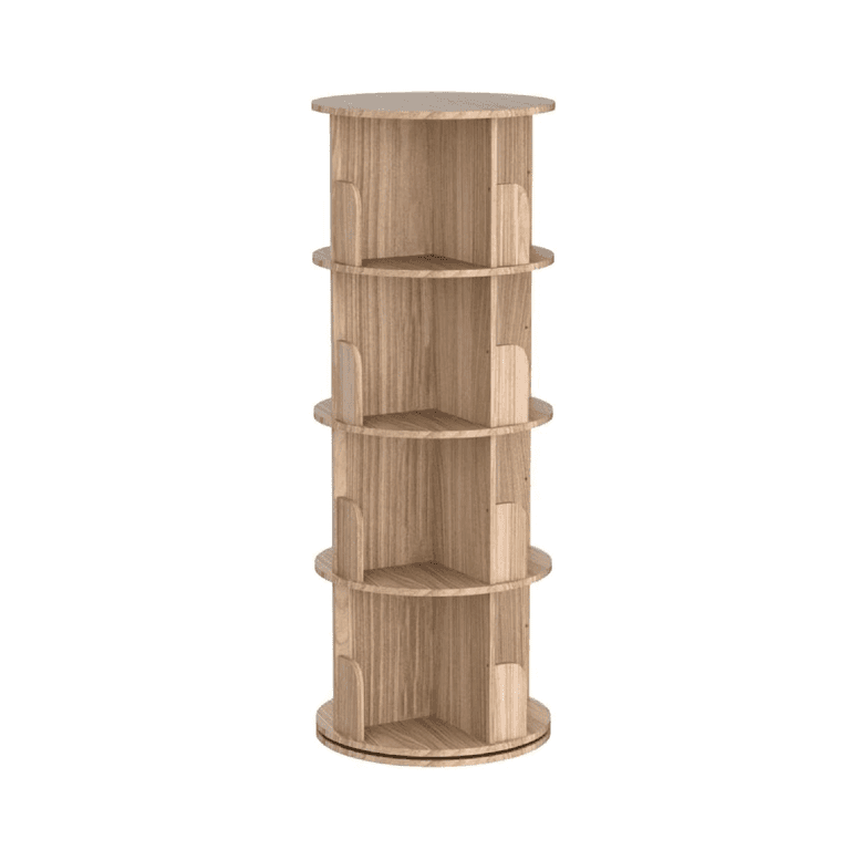 Heehee Rotating Bookshelf 4-Tier