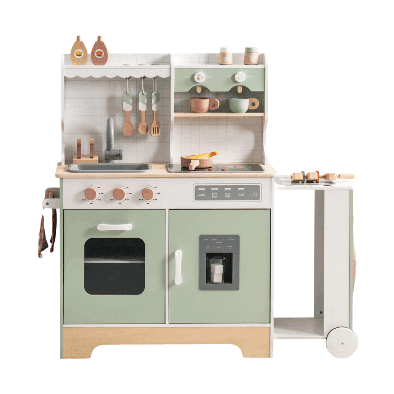 ROBUD Set di Cucina Giocattolo in Legno Espandibile
