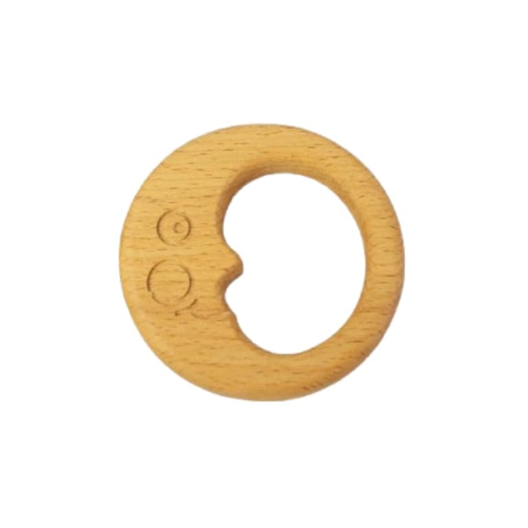 PoppyBabyCo Organic Wooden Teether Moon