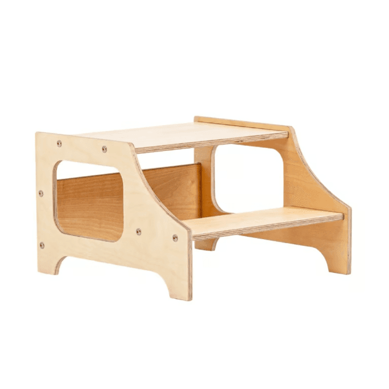 Duck Woodworks Shop Sgabellino in Legno Naturale