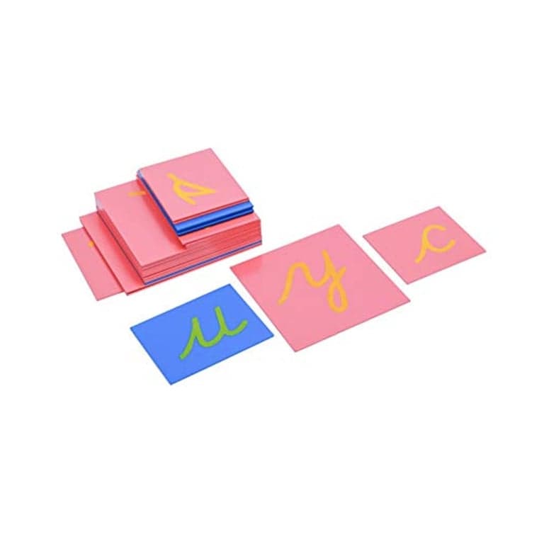 Adena Montessori Sandpaper Letters Lowercase Cursive Without Box