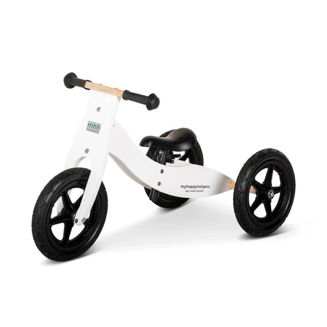 My Happy Helpers 2-in-1 Wooden Trike Balance Bike Snow White No Canvas Bag