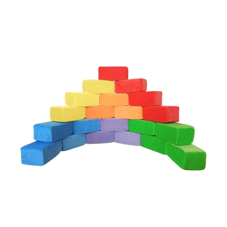 Wonder Space Plush Foam Blocks Rectangle Rainbow