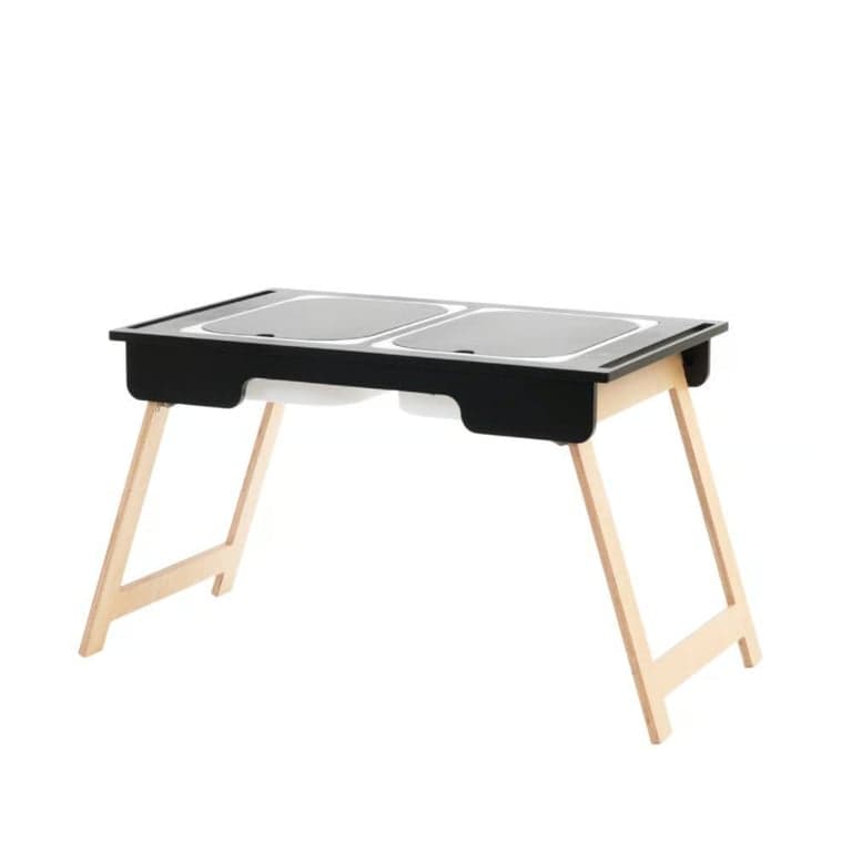 Duck Woodworks Tavolo Sensoriale per Sabbia e Acqua Nero