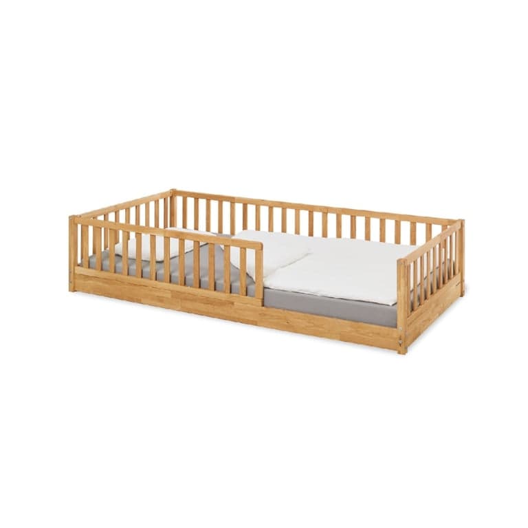 Pinolino Letto a Pavimento con Sponde Eik 90 x 200 Quercia Oliata