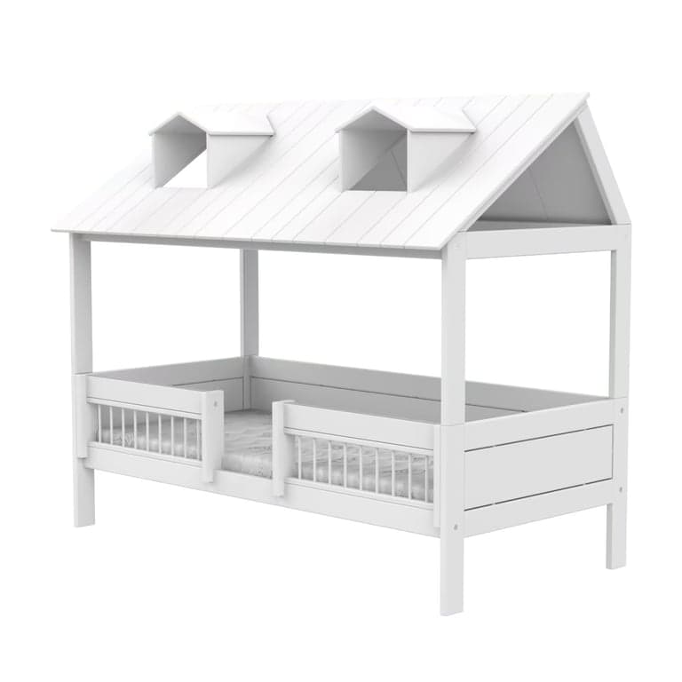 LIFETIME Kidsroom Letto casetta da spiaggia 90 x 200 cm Bianco Deluxe