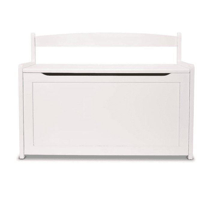 Melissa & Doug Wooden Toy Box Storage Bench White