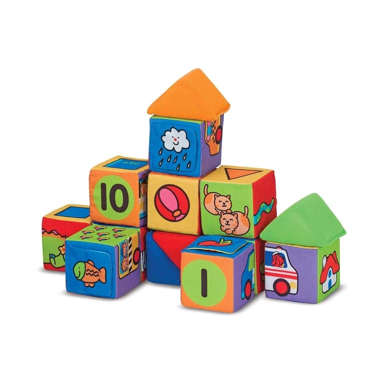 Melissa & Doug Match and Build Soft Blocks Set
