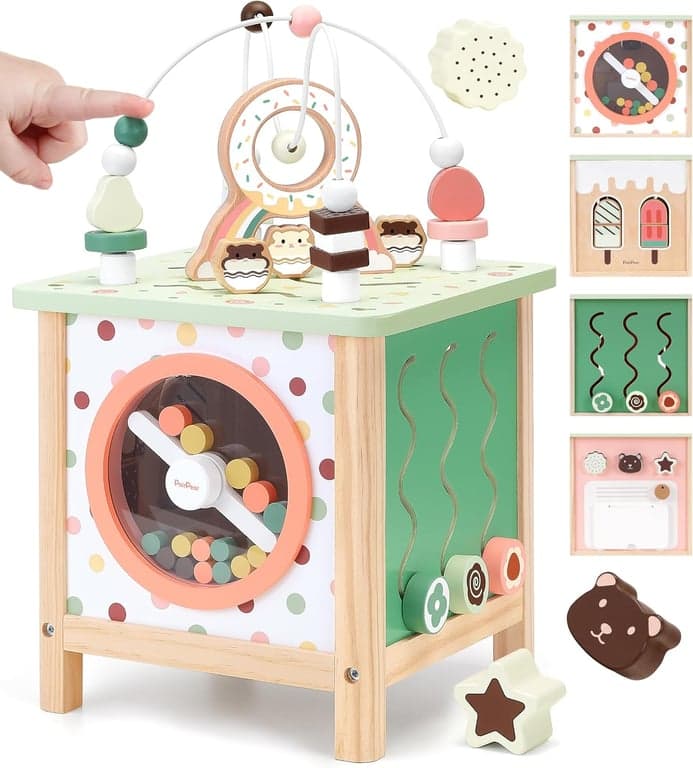 PairPear Wooden Activity Cube