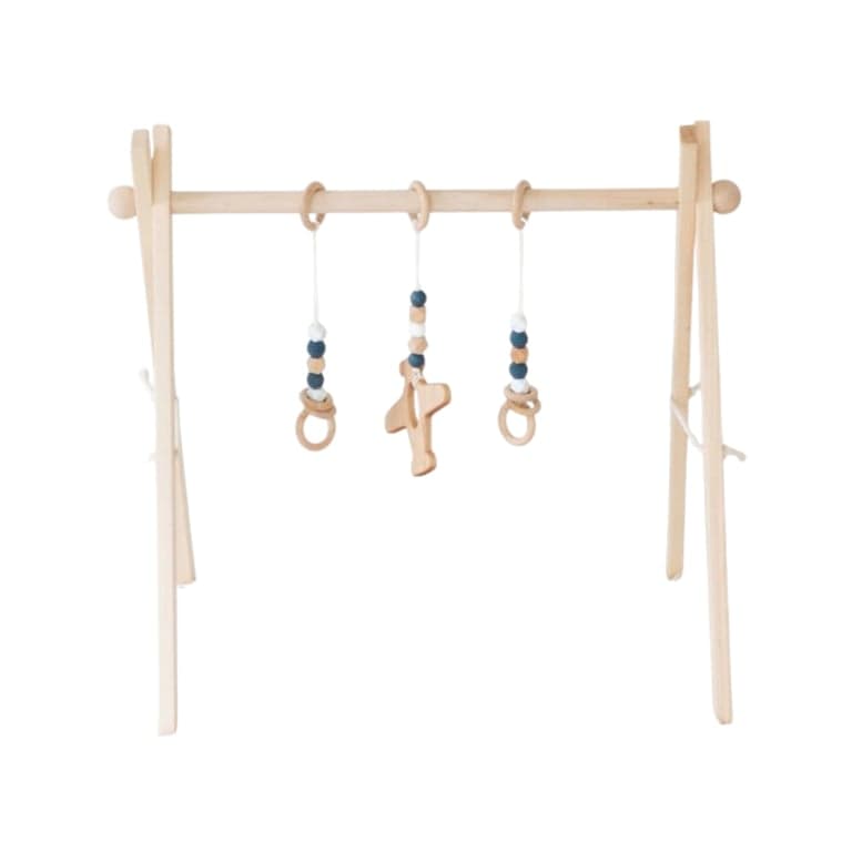 My Little Songbird Airplane Play Gym Natural With 3 Toys Sapphire