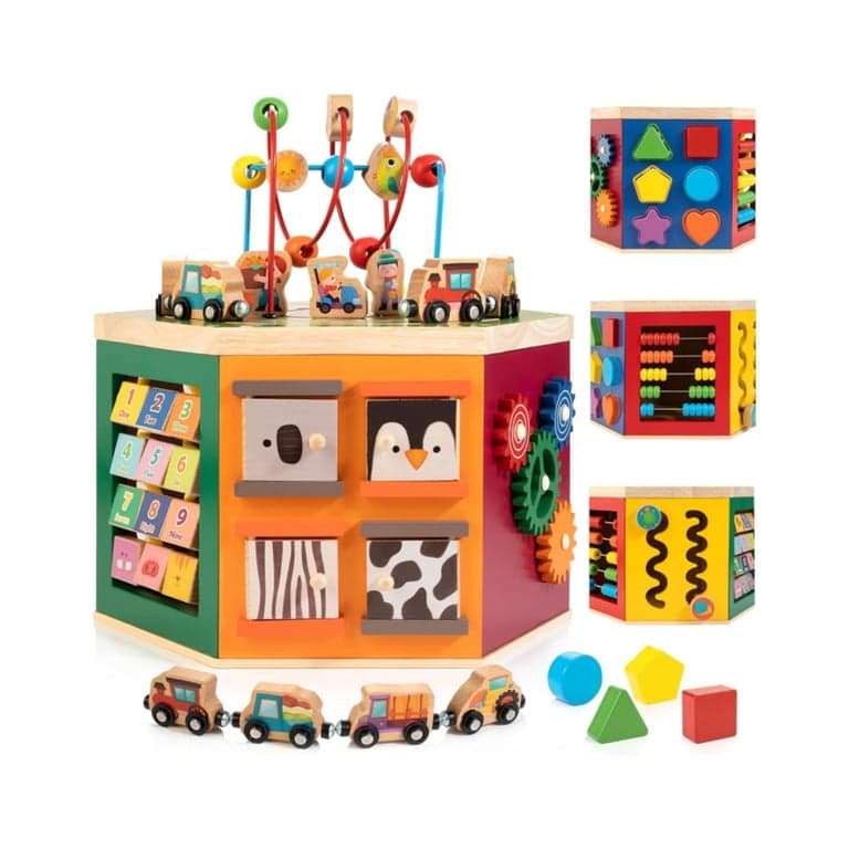 WOODMAM Farm Animal Activity Cube