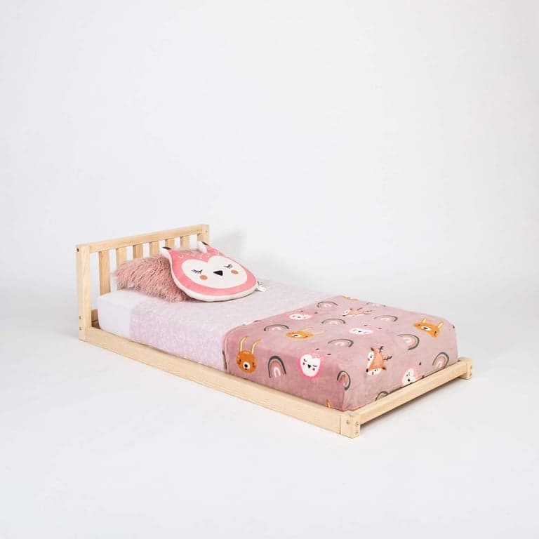 Sweet Home From Wood Wooden Floor Bed With Headboard Full Pine Wood