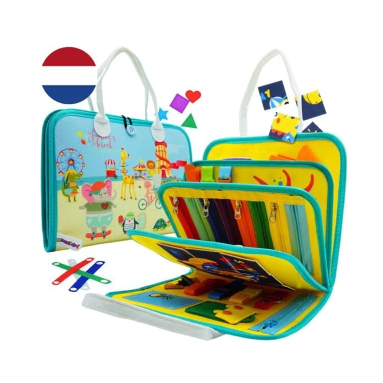 Montiplay Libro attività Montessori Giallo Blu