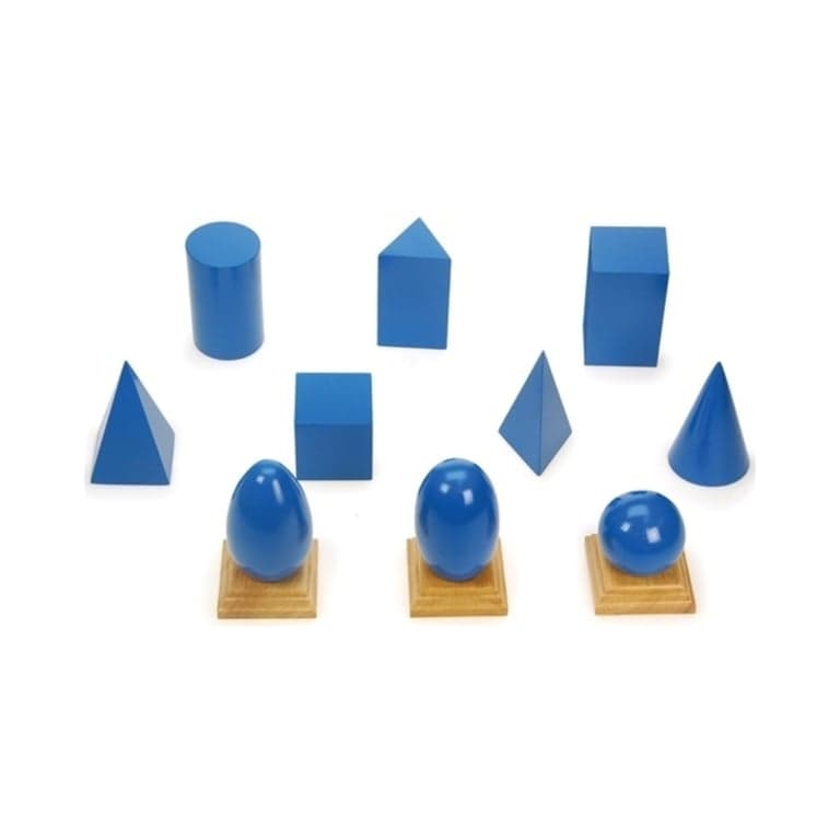 Alison's Montessori Geometric Solids With Bases and Planes