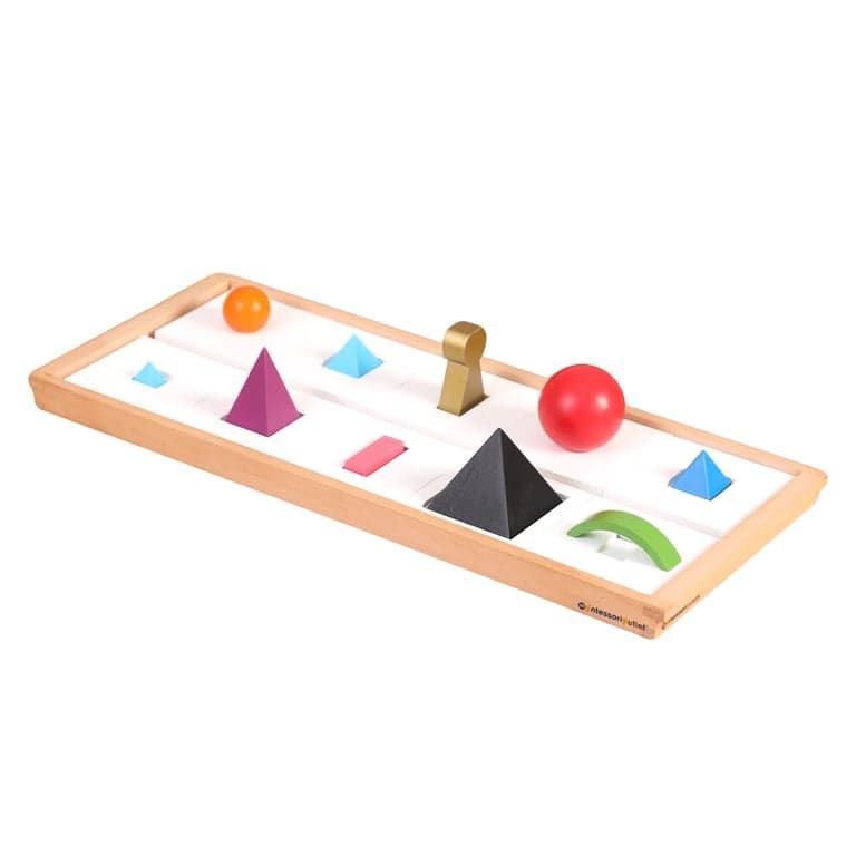 Montessori Outlet 3D Wooden Grammar Symbols Set of 10 With Tray