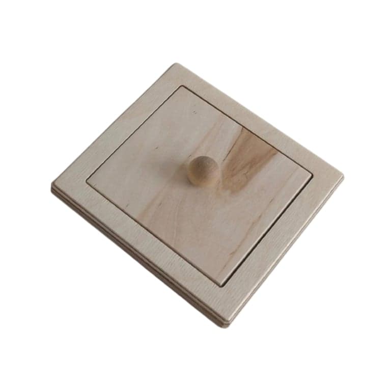 Tapintoys Montessori Wood Puzzle Peg Board Square Natural