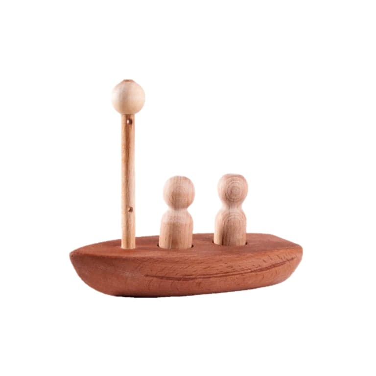 PoppyBabyCo Wooden Sailboat With Pegs