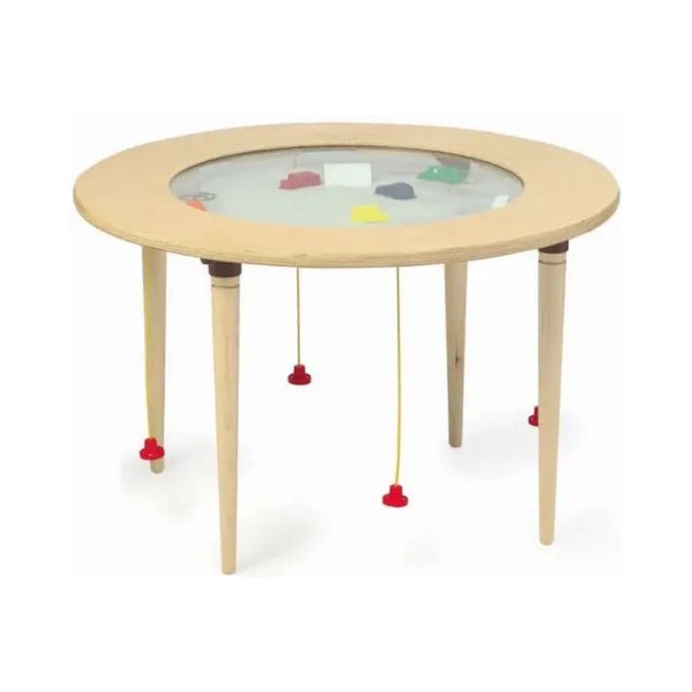 Gressco Colors and Shapes Round Magnetic Sand Activity Table Natural