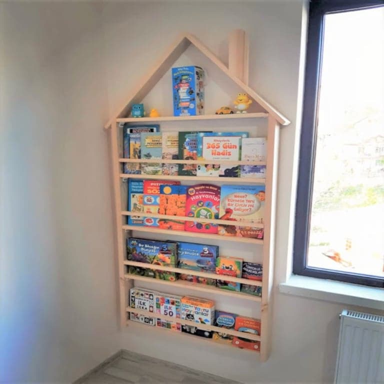 Customizable Wooden Products Wooden Wall Bookshelf Rustic Natural