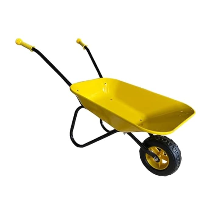 ASC Kids Metal Wheelbarrow Yellow and Black