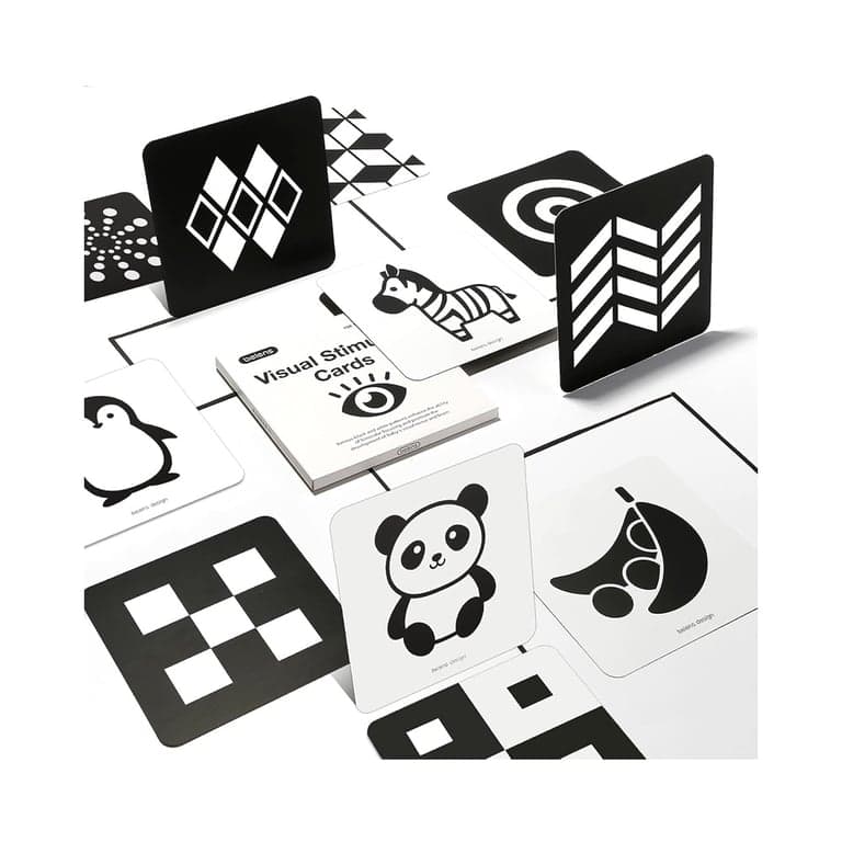 beiens High Contrast Baby Flashcards Black White