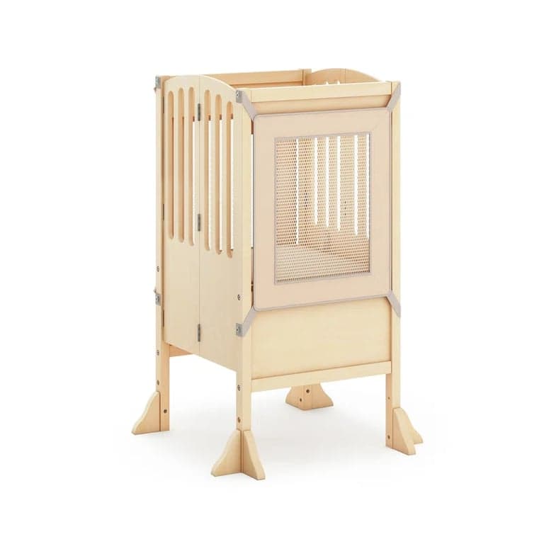Guidecraft Contemporary Kitchen Helper Stool Natural