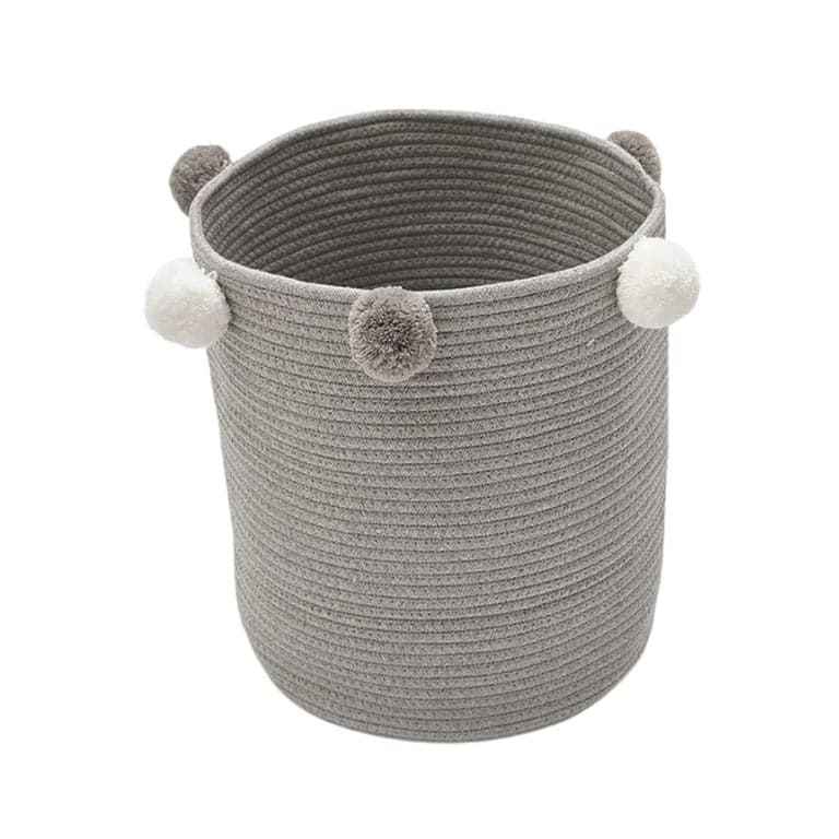 Wonder Space Basket Pom Poms Gray