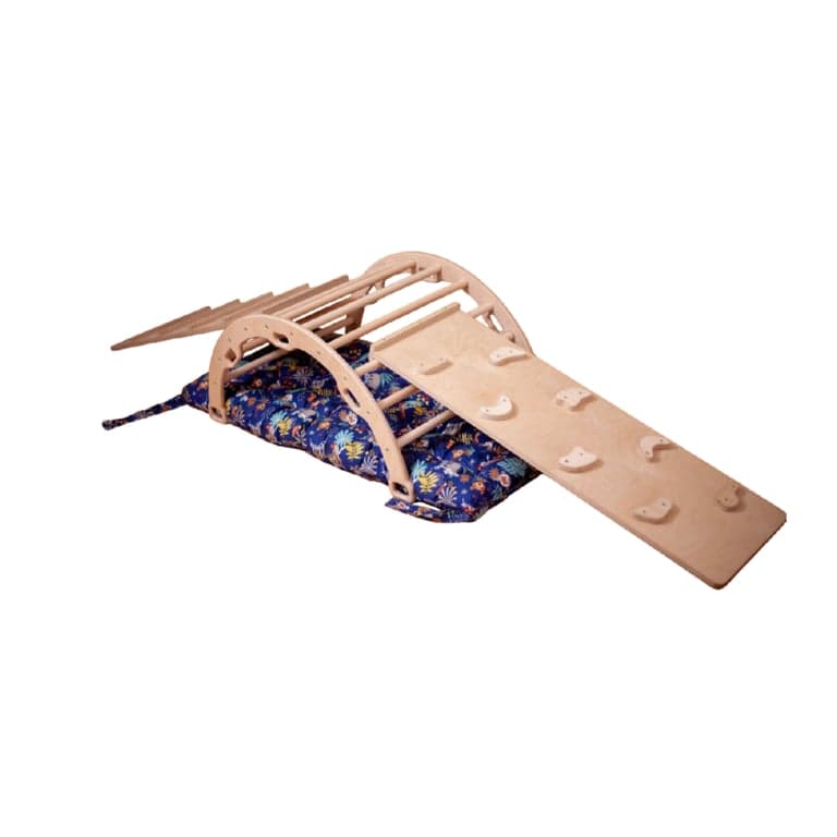 Kidodido Climbing Arch Small With Jungle Pillow and 2 Ramps