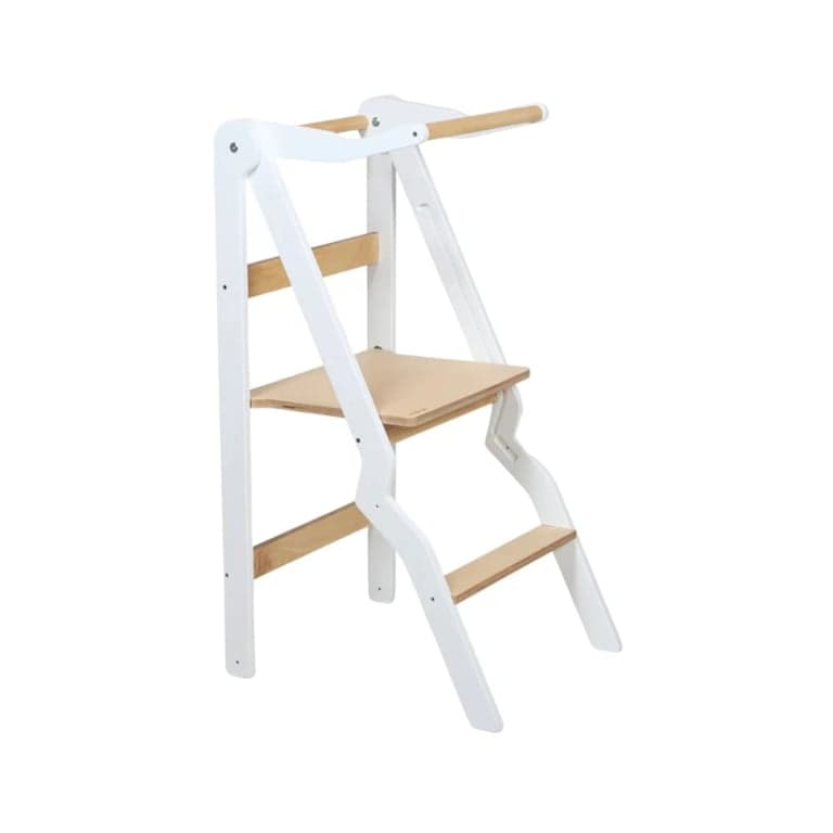 Lumbary Torre ausiliaria pieghevole ZigZag bianca