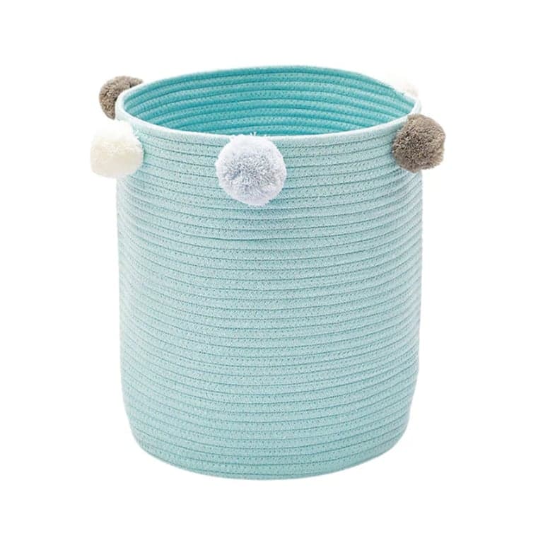 Wonder Space Basket Pom Poms Blue