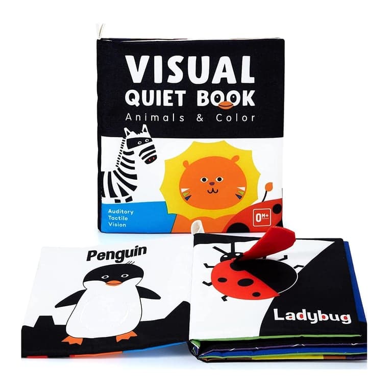 beiens High Contrast Cloth Book Animal Pattern