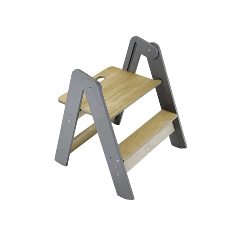 Family SCL Piccolo Sgabello Salvaspazio Grigio/Naturale