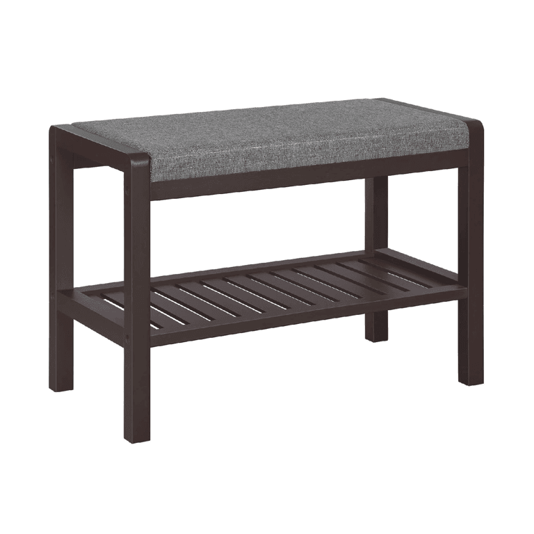Songmics Shoe Bench Gray and Brown