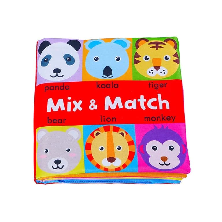 Seaside-Montessori Match and Mix Cloth Book Jungle Animals