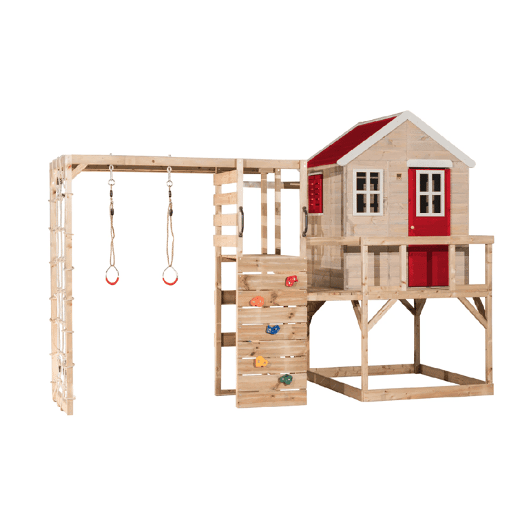 Wendi Toys My Lodge Altalena con Piattaforma e Attacco Palestra Rosso