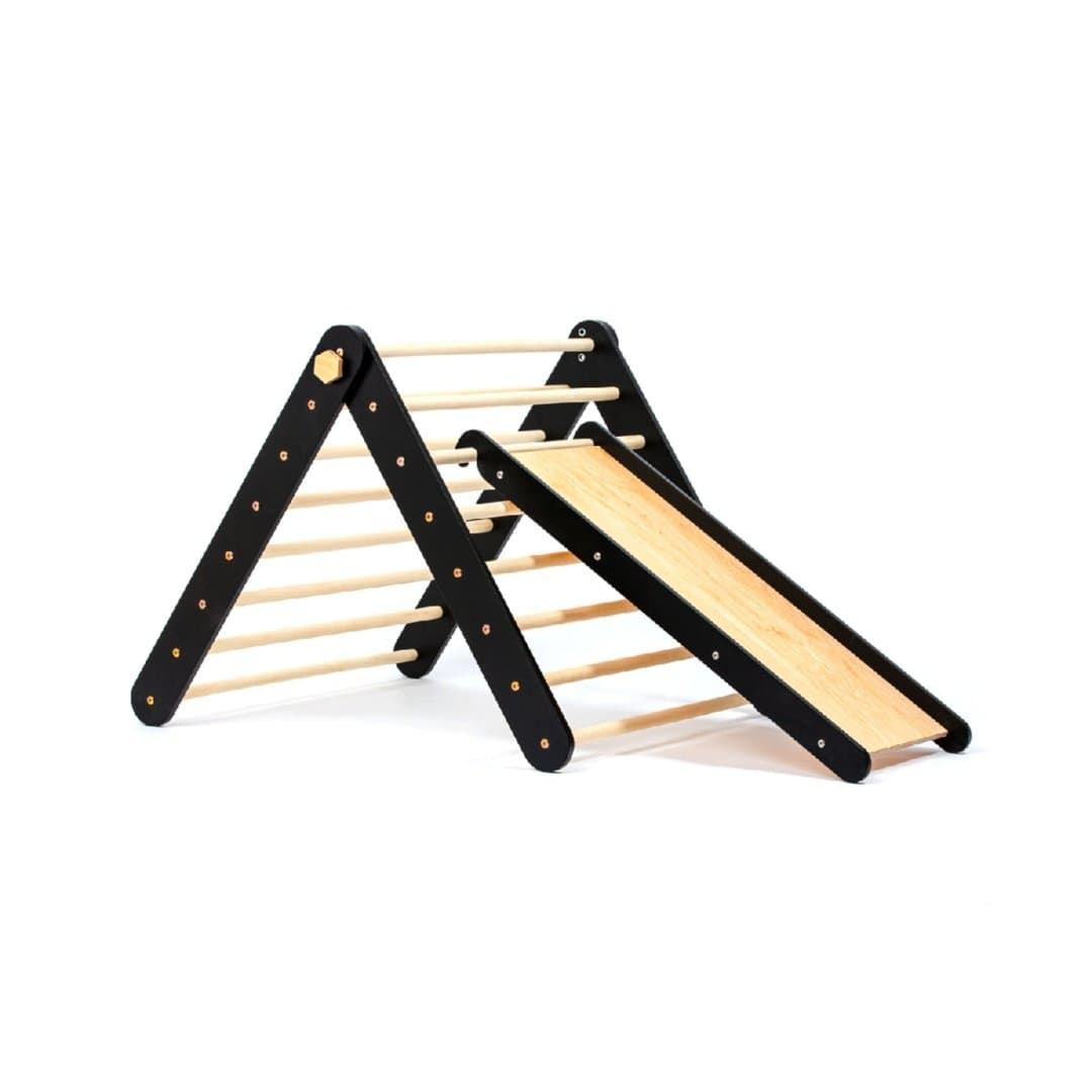 Duck Woodworks Triangolo da Arrampicata con Scivolo Nero