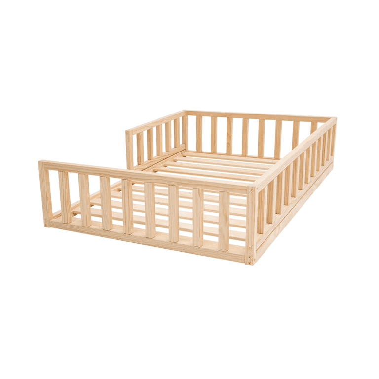 Little Woodhouse Floor Bed Single Square Rails Without Legs