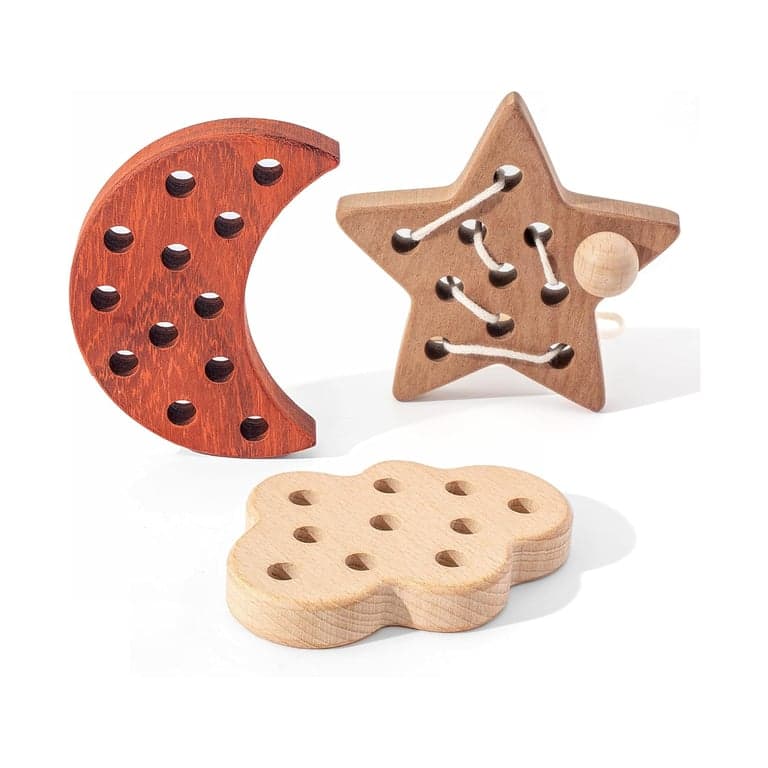 FlameFlash Wooden Lacing Toys