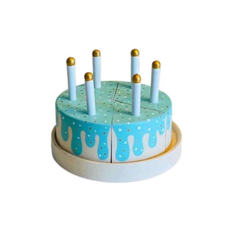 PoppyBabyCo Wooden Birthday Cake Toy Mint