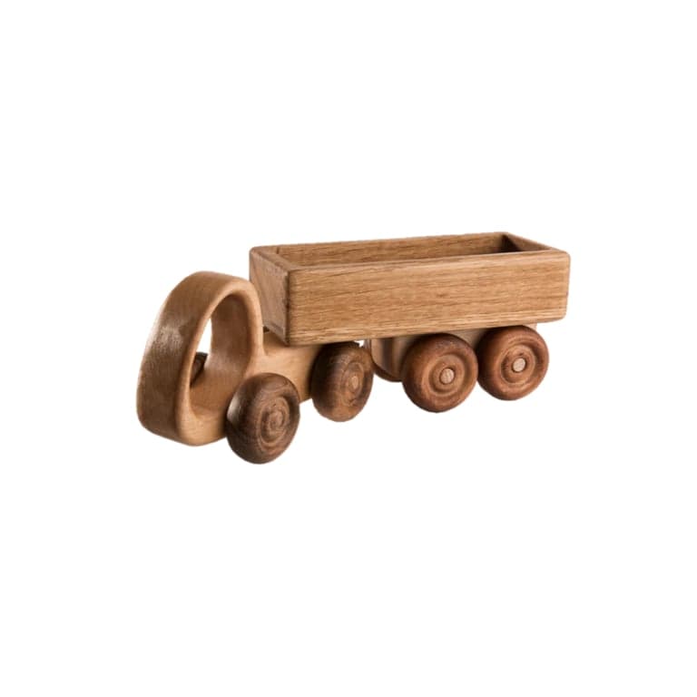 PoppyBabyCo Wooden Trailer Truck