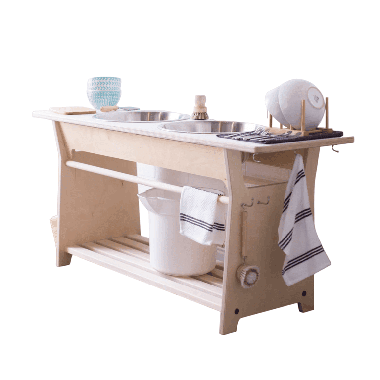 Sprout Kids Dish Washing Sensory Station 2 Bowls - Center/65 Inches Height 18 Inches