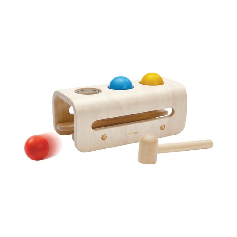 Plan Toys Wooden Hammer Balls Pounding and Hammering Toy