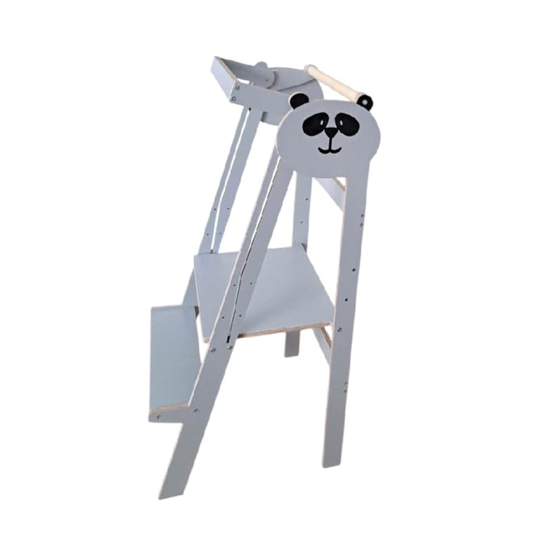 Lakaluk Torre di Apprendimento Pieghevole Panda Grigio