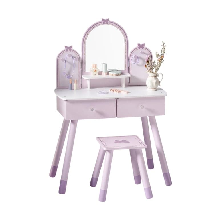 Robud Set da Toeletta Viola con Farfalle