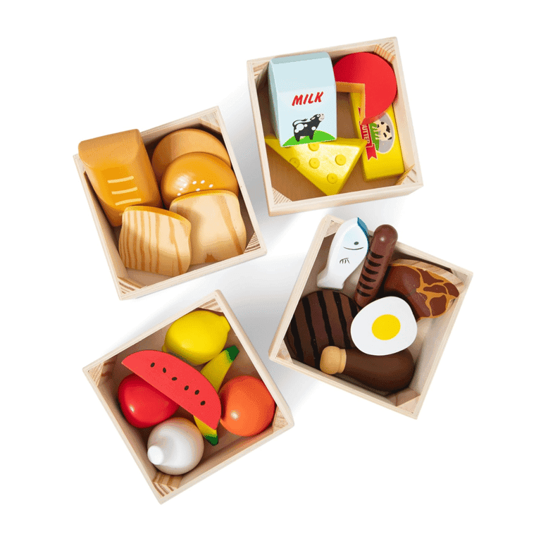 Melissa & Doug Food Groups Grocery Crates Set