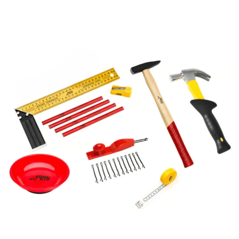 ToolKid Set da Falegname per Bambini, 12 Pezzi