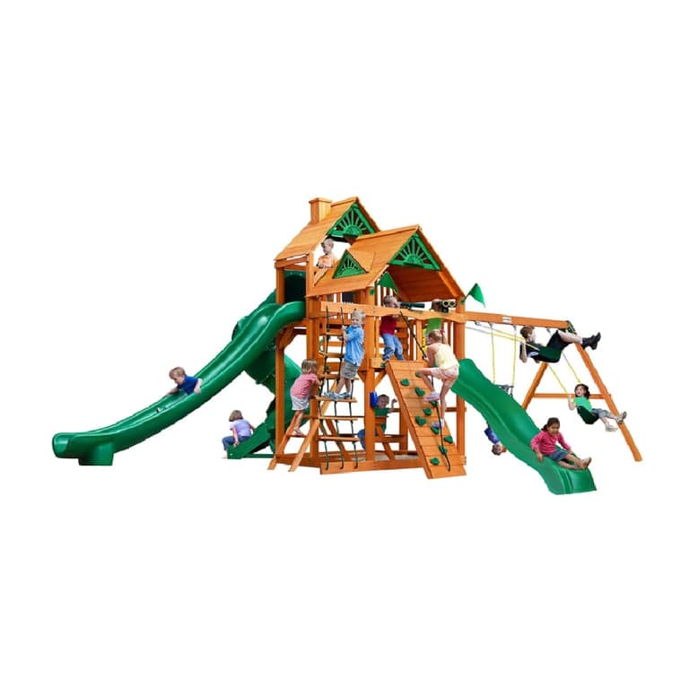 Gorilla Playsets Great Skye II Wood Swing Set Brown