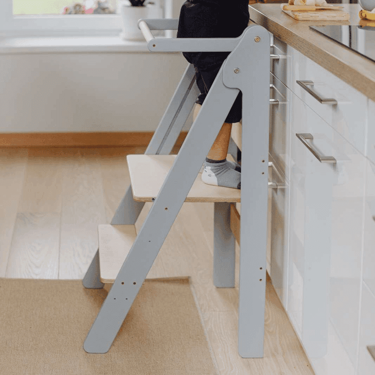Weco Torre da Cucina Pieghevole Grigia