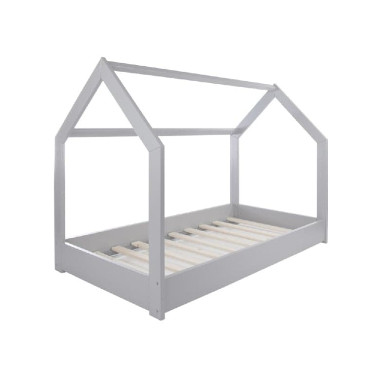 Merly House Letto a Pavimento Grigio Taglia Bambino 160 x 80 cm